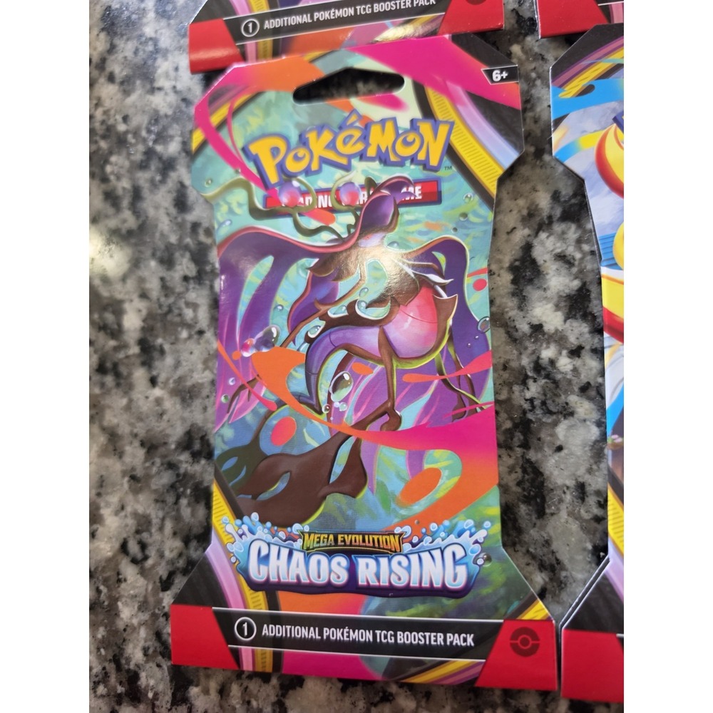 Pokémon TCG Chaos Rising Mega Evolution Booster Pack Factory Sealed  -4 Packs - Picture 6 of 11